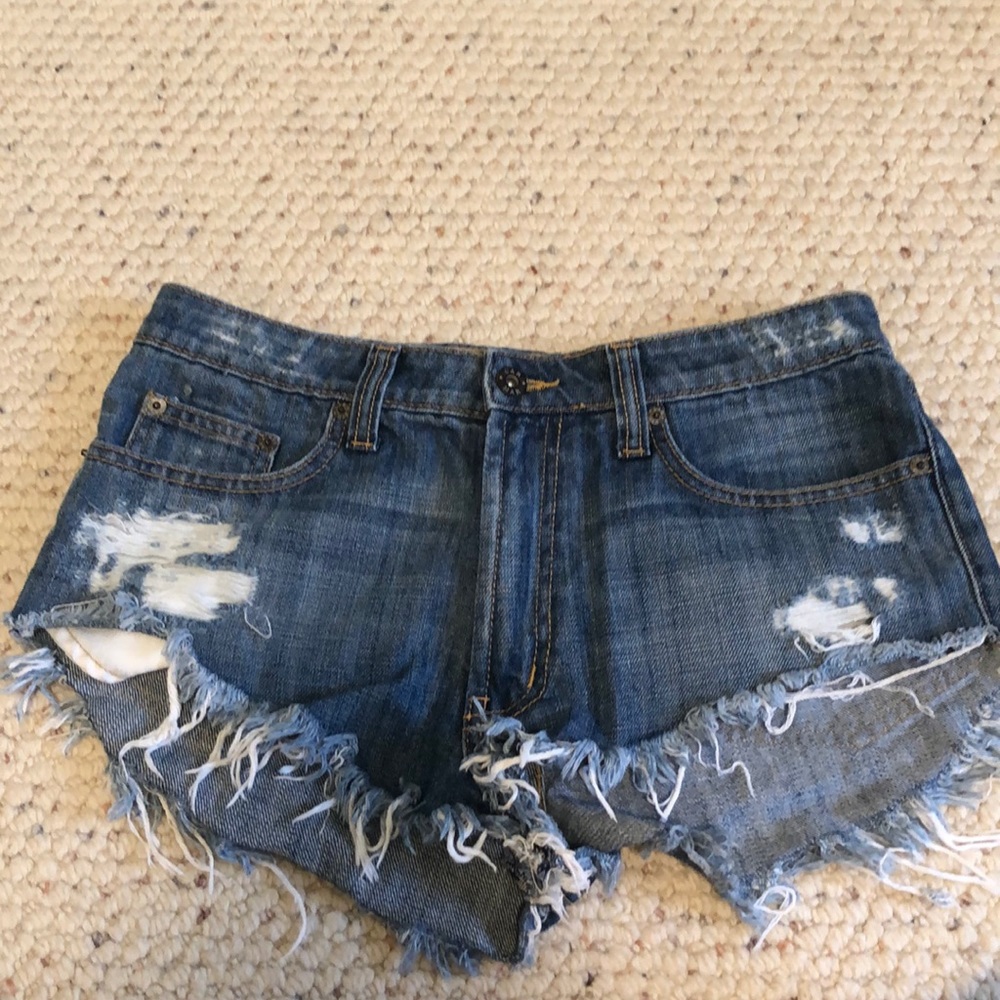 Carmar distressed jean shorts